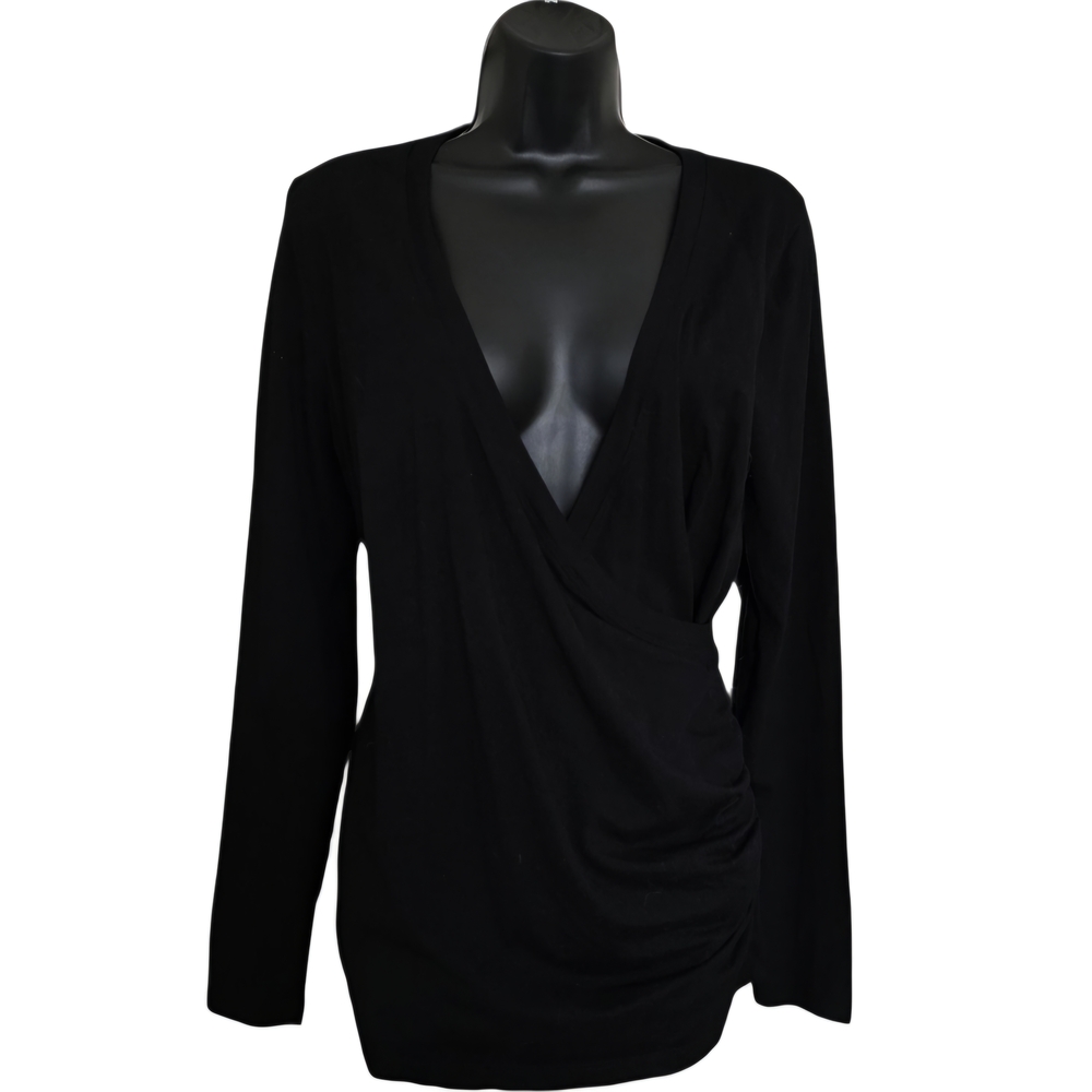 ☆Love By Gap Black V-Neck Wrap Maternity Nursing Blouse☆